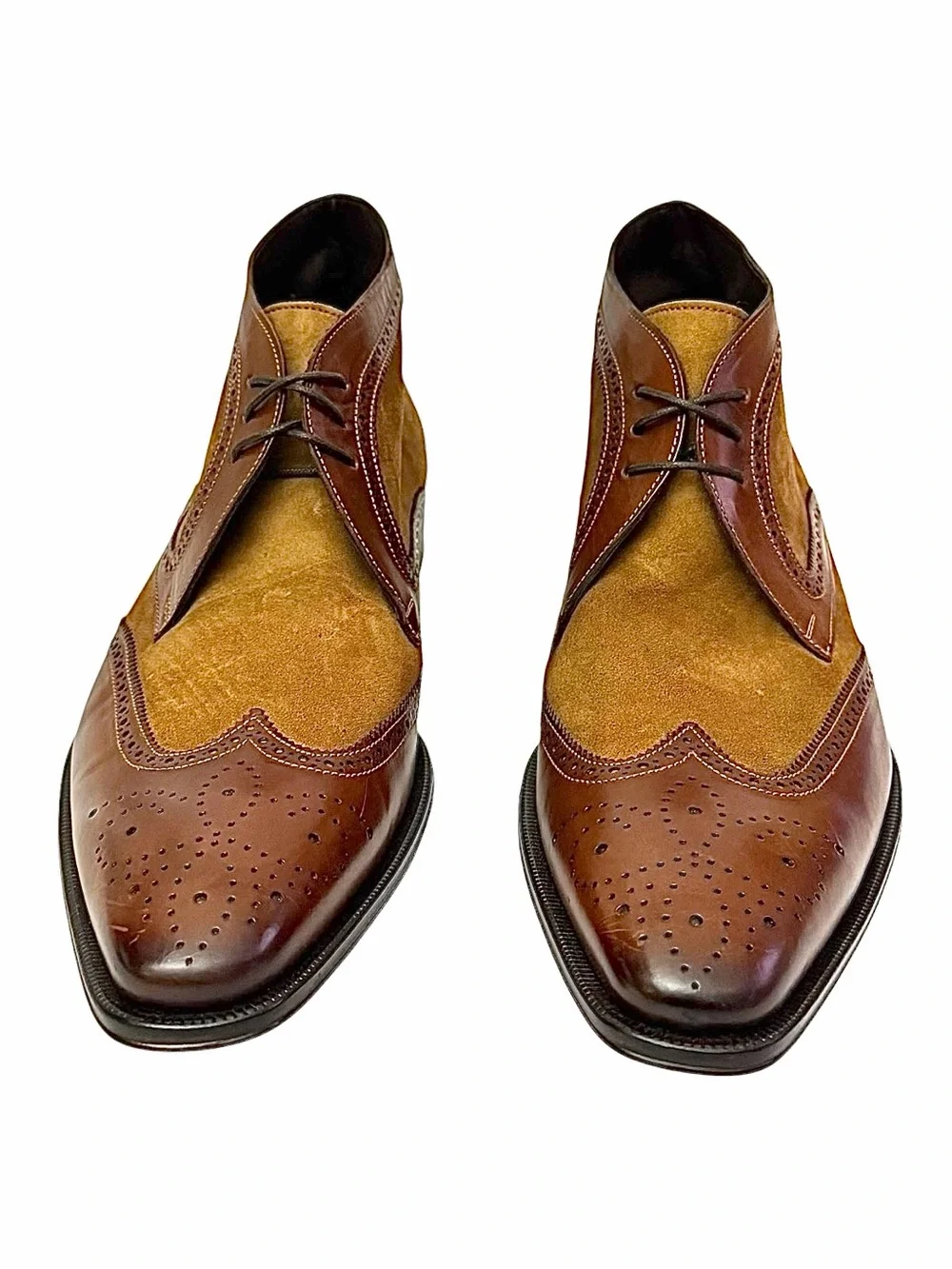 Mezlan Lorens “Joel” Brogue Chukka Boots Men’s Size 11.5 Made in Spain